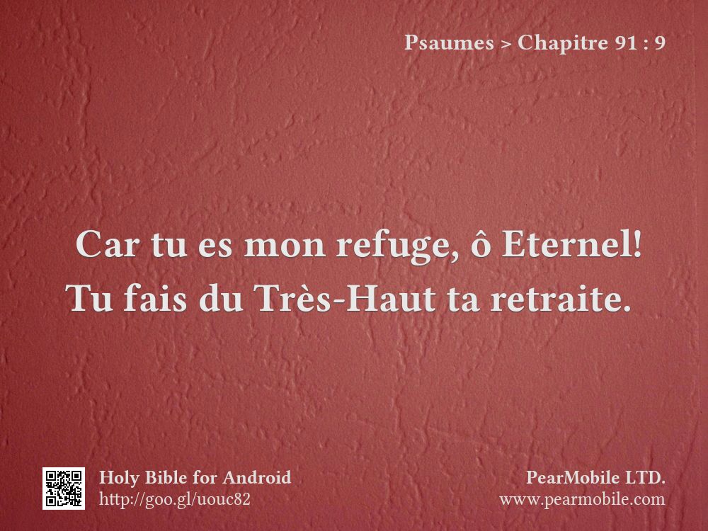 Psaumes, Chapitre 91:9